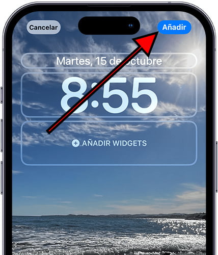 Añadir fondo iPhone