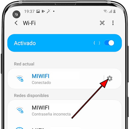 Ajustes red Wifi