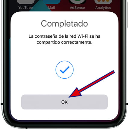 Contraseña Wi-Fi compartida iPhone