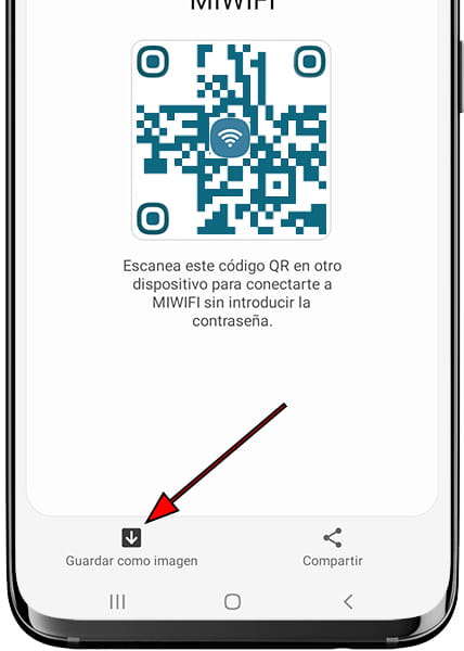 Compartir o descargar QR Wi-Fi