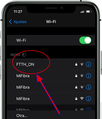 Redes Wi-Fi iPhone