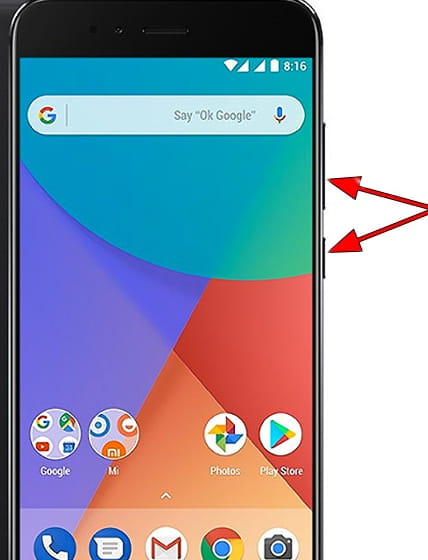 Captura de pantalla en Xiaomi Mi A1 (Mi 5X)