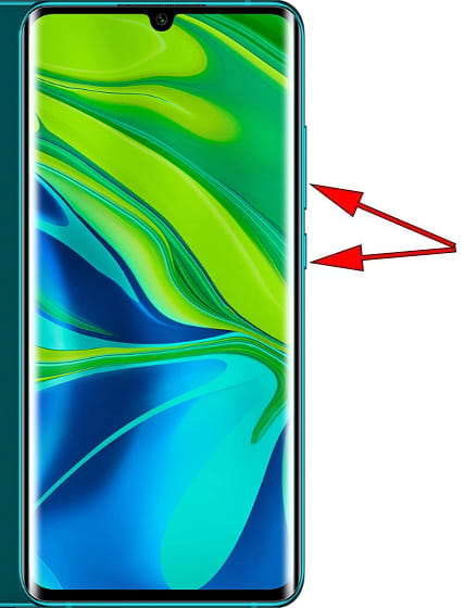Captura de pantalla en Xiaomi Mi Note 10