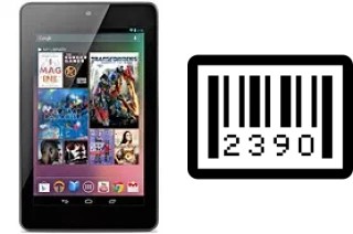 Cómo ver el número de serie en Asus Google Nexus 7 Cellular