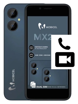 Hacer videollamadas con un Mobicel MX2 Plus