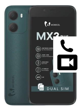 Hacer videollamadas con un Mobicel MX3 Plus